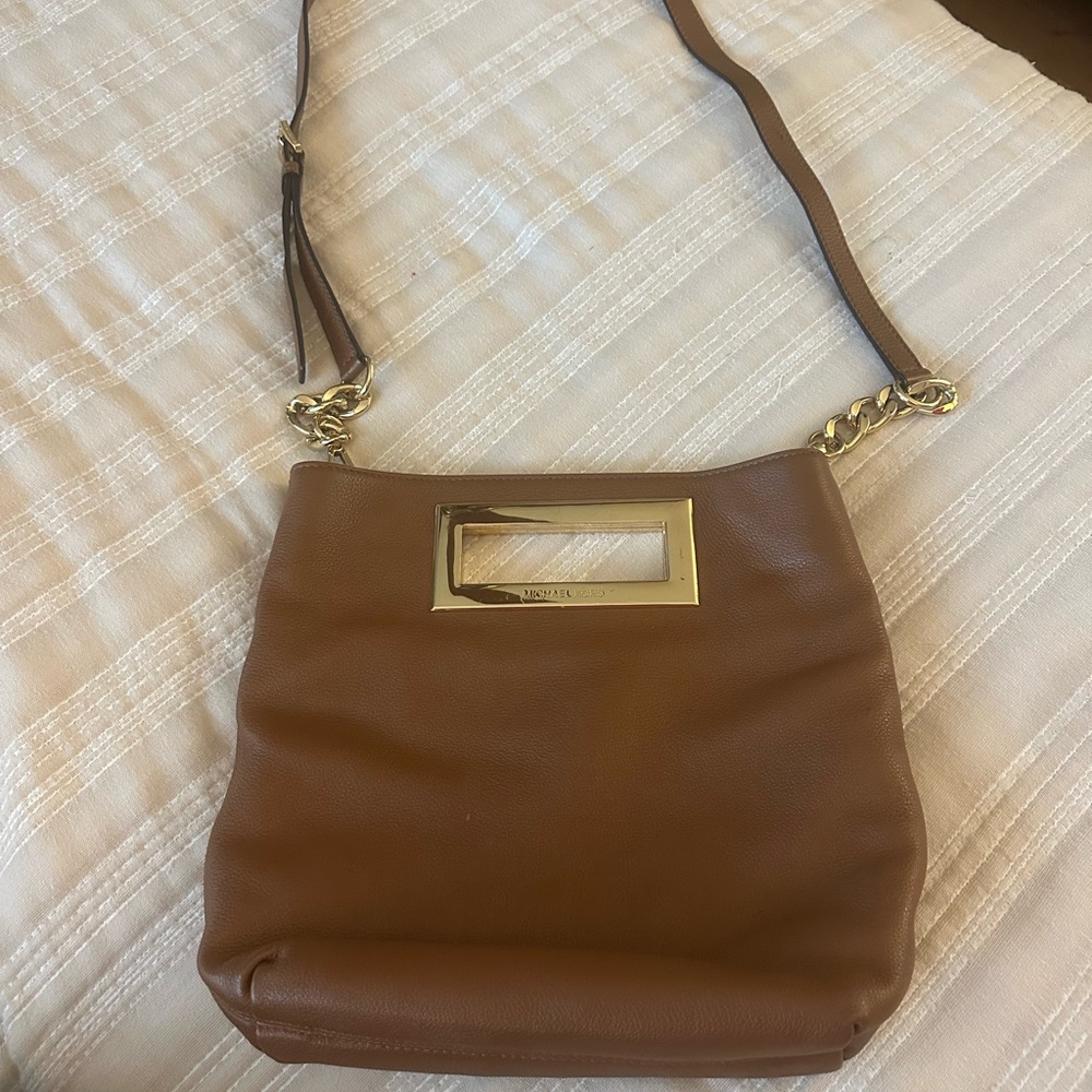 Michael Kors Brown Leather Shoulder Bag